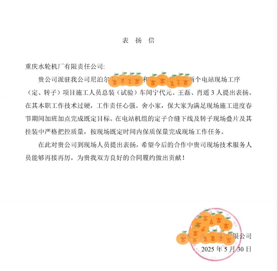重慶水輪機公司派駐尼泊爾項目技術團隊獲合作方高度贊譽 重慶水輪機公司派駐尼泊爾項目技術團隊獲合作方高度贊譽